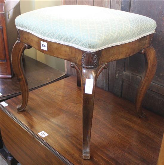 Walnut dressing stool